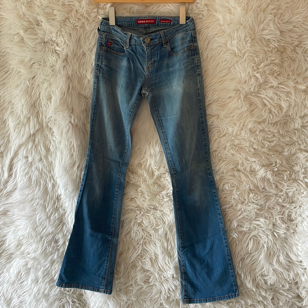 Miss Sixty Y2K low rise, flare leg jean, size 26